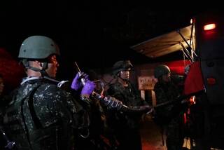 漢光演習地面操演  第一作戰區夜間油料整補