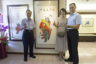 消防尖兵謝嘉益任職逾30年  醉心畫鍾馗台中辦展