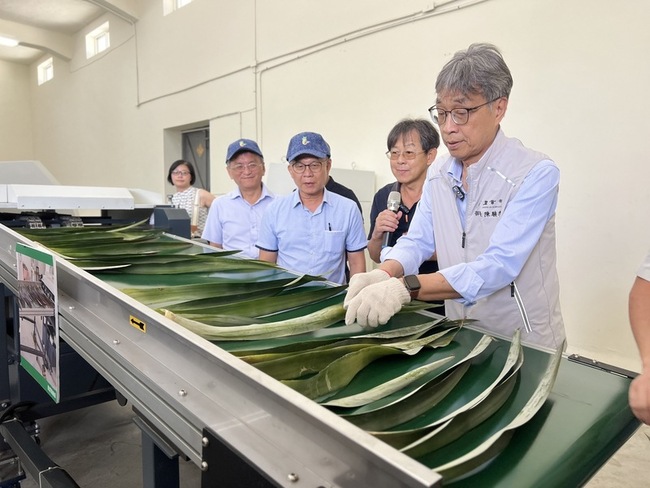 參訪屏東鳳梨葉取纖機  陳駿季：全株利用是典範 | 華視新聞