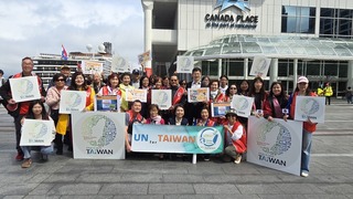 溫哥華台僑街訪國際友人 共同挺台加入聯合國