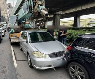 台中動力機械車疑煞車失靈  6車連環撞1人傷