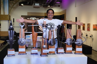 全民運8大獎座原民工藝製作 木鐵結合沉穩堅韌