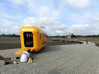 新竹賞蟹步道擺裝置藝術  民眾憂影響候鳥棲息