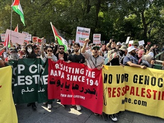 以哈戰爭週年  哥倫比亞大學與紐約示威人潮再現