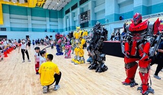 澎湖奧林匹克親子運動大會 變形金剛現身歡笑連連