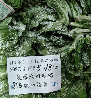 北市抽驗批發市場蔬果 小白菜等3品項超標多