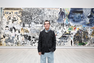 李明則展11公尺畫作 台海危機議題藏其中