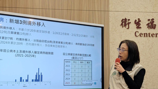 屈公病境外移入增3例  累計7例為5年同期最高