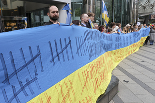 俄烏戰爭將滿3年 在台烏克蘭人上街訴求國際究責