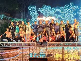 新莊中港大排光雕點燈  光之女神迎白色情人節