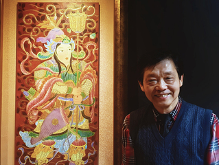 林發權辦創作展 花木蘭門神、基隆彩色屋變身彩瓷