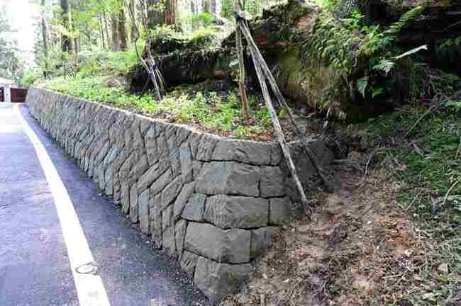 阿里山祝山林道修繕 利用二萬坪崩落塊石砌邊坡 | 華視新聞