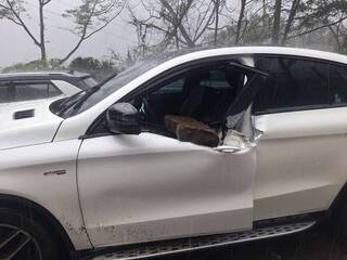 中橫便道落石砸車1人傷  取消2通行班次