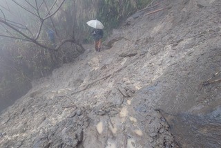 霞喀羅步道土石崩　養老登山口至白石吊橋段暫閉