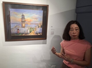 許培璟護理師變畫家  澎湖水族館浯島菊島畫展