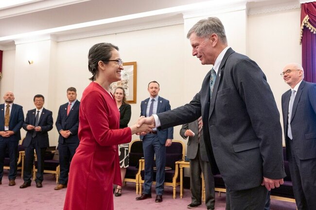 接見美國懷俄明州長  蕭副總統：鞏固雙邊關係 | 華視新聞