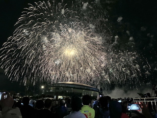 新北市美術館秀300秒煙火  光雕為建築披上新衣