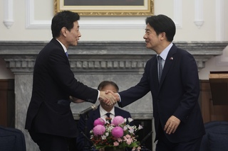 晉見賴總統  西村康稔：台灣有事等於世界有事