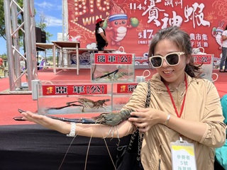 潮州賽神蝦冠軍重302公克 長50公分