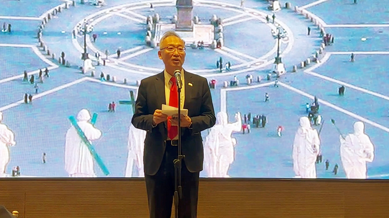 吳志中向在梵蒂岡的台灣神職人員致詞