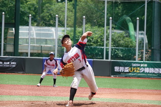 華南少棒左投葉森佑展王牌架勢 率新竹縣擊敗雲林