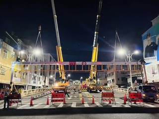 嘉市北興陸橋夜間封閉  配合鐵路高架化施工