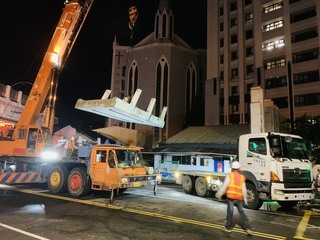 台中中清路天橋拆除波及民宅 市府要求廠商賠