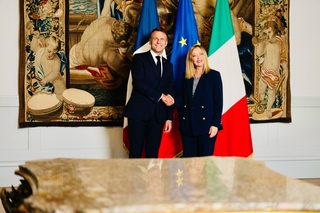 馬克宏會晤梅洛尼 法義破冰「共創強大歐洲」