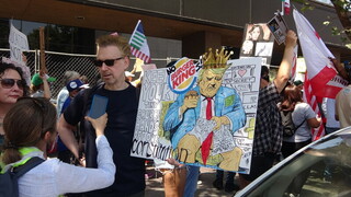 洛杉磯萬人聲援無王日  喊反對ICE執法歡迎移民