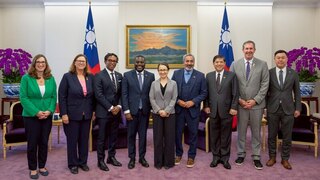 見美眾院訪團  蕭副總統：台灣人民致力保護民主價值