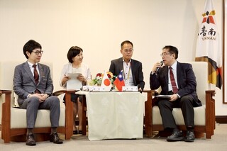 日本秋田市長沼谷純拜會黃偉哲  討論未來交流