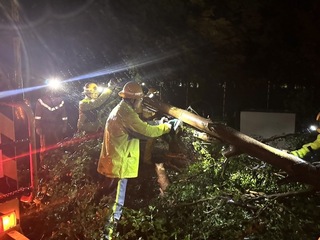 颱風丹娜絲影響高雄逾3萬戶停電 台電派員搶修