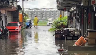 颱風丹娜絲掃過 台中沙鹿清水多處積水平均21公分深