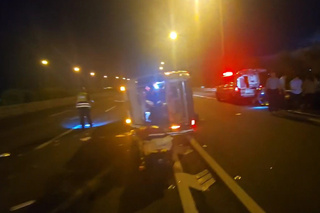 國1台南下營段廂型車與自小客事故  7人送醫