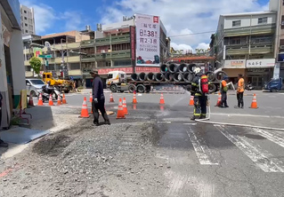 彰化市施工挖破天然氣管線　緊急止漏狀況排除