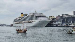 和平島社靈廟王爺海上遊江　基隆港郵輪會王船