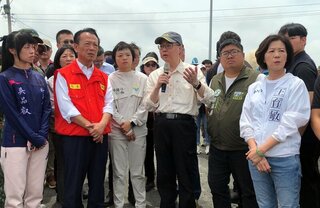 卓榮泰朴子關心排水整治  強調治水工法工期最重要