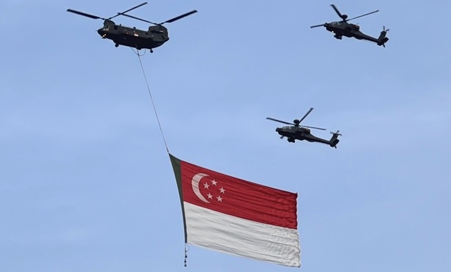 新加坡60年國慶  空軍編隊飛行秀博滿堂彩 | 華視新聞