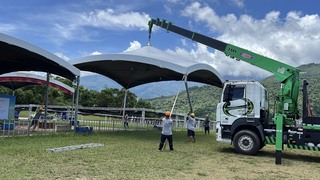 颱風楊柳近  台東熱氣球嘉年華暫停豐榮里供應沙包