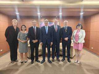 朱立倫會見美國智庫訪團　重申2D戰略核心理念