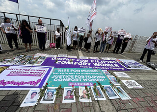 馬尼拉雕像消失地點前　菲維權團體續為慰安婦討公道