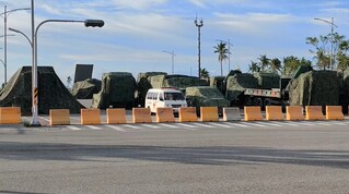 軍方例行軍演台東紮營　飛彈發射架和各式車輛進駐