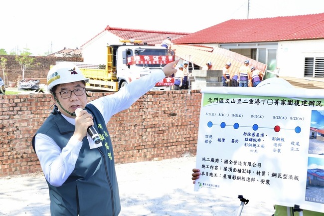 台南颱風豪雨災後重建　黃偉哲視察北門房屋修繕 | 華視新聞
