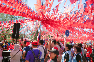 桃園國旗屋升旗典禮　國民黨主席候選人到場