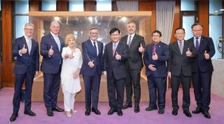 林佳龍宴請澳洲議員團　籲建構非紅供應鏈捍衛和平