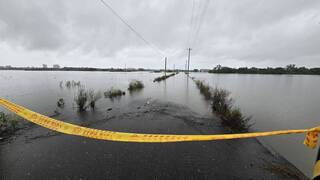 宜蘭大雨不停　五結鄉利澤地區農田汪洋一片