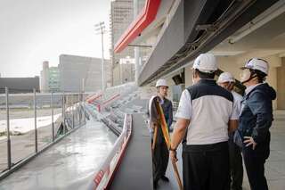 視察新竹棒球場改善工程　邱臣遠：讓球迷舒適觀賽