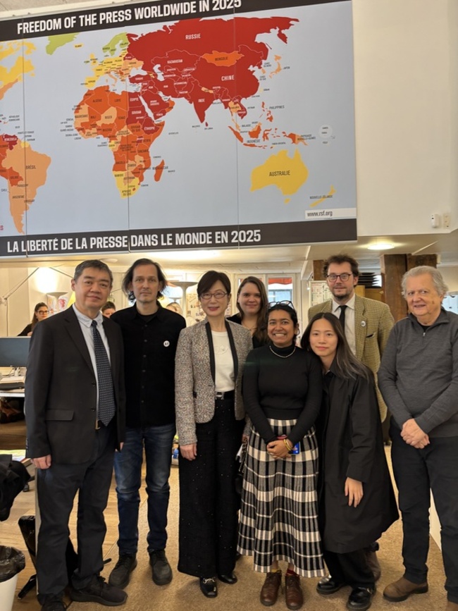 郝培芝參訪無國界記者組織　台灣獲稱許為全球榜樣 | 華視新聞