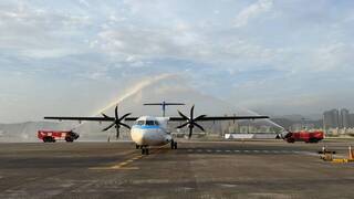 華信航空ATR新機抵台　添加永續航空燃油響應減碳