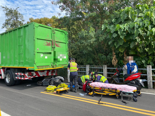 疑騎車煞車不及追撞大貨車　台中大學生送醫不治